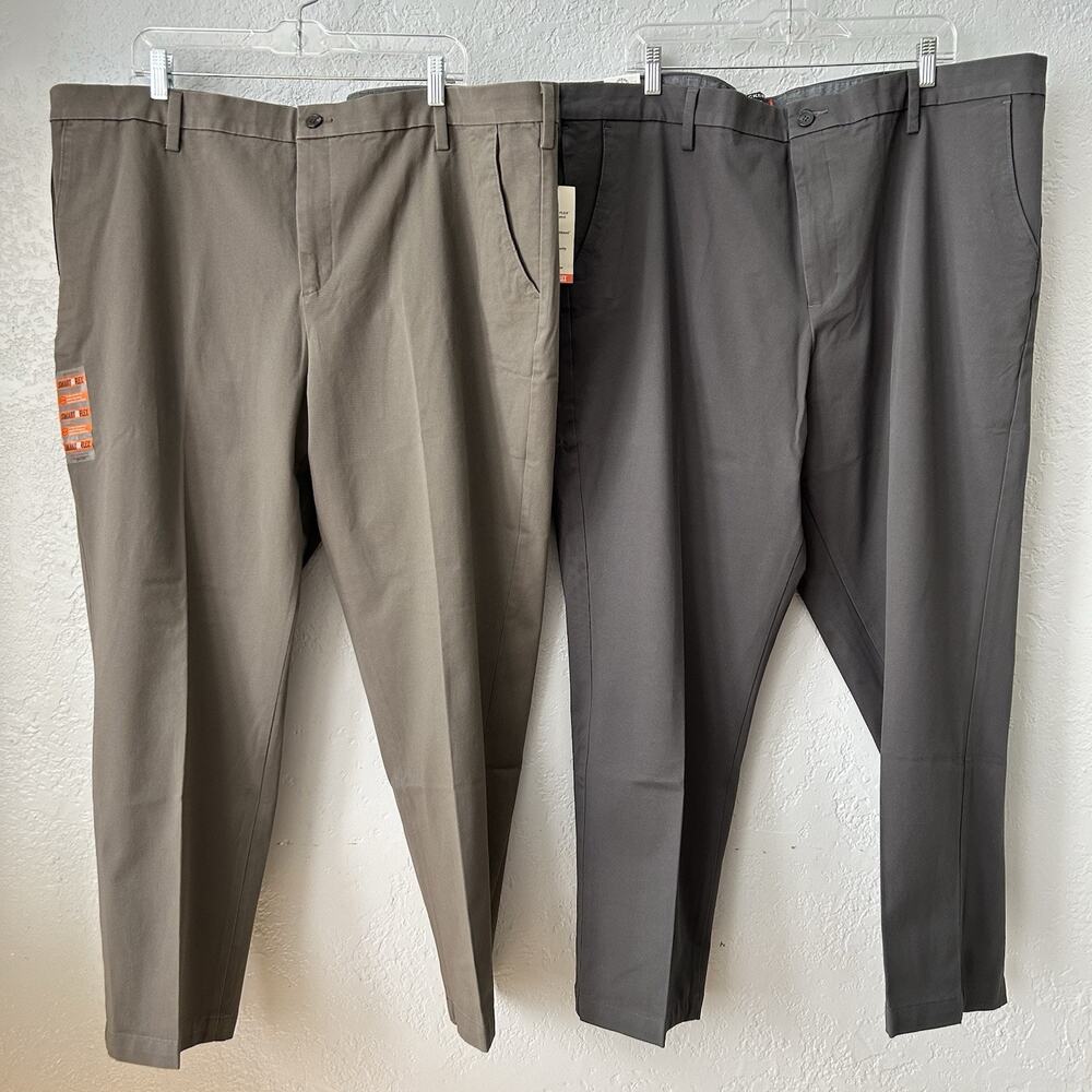 Dockers 48x30 Workday Khaki Pants Bundle NWT Smart 360 Flex Classic & Tapered Fi